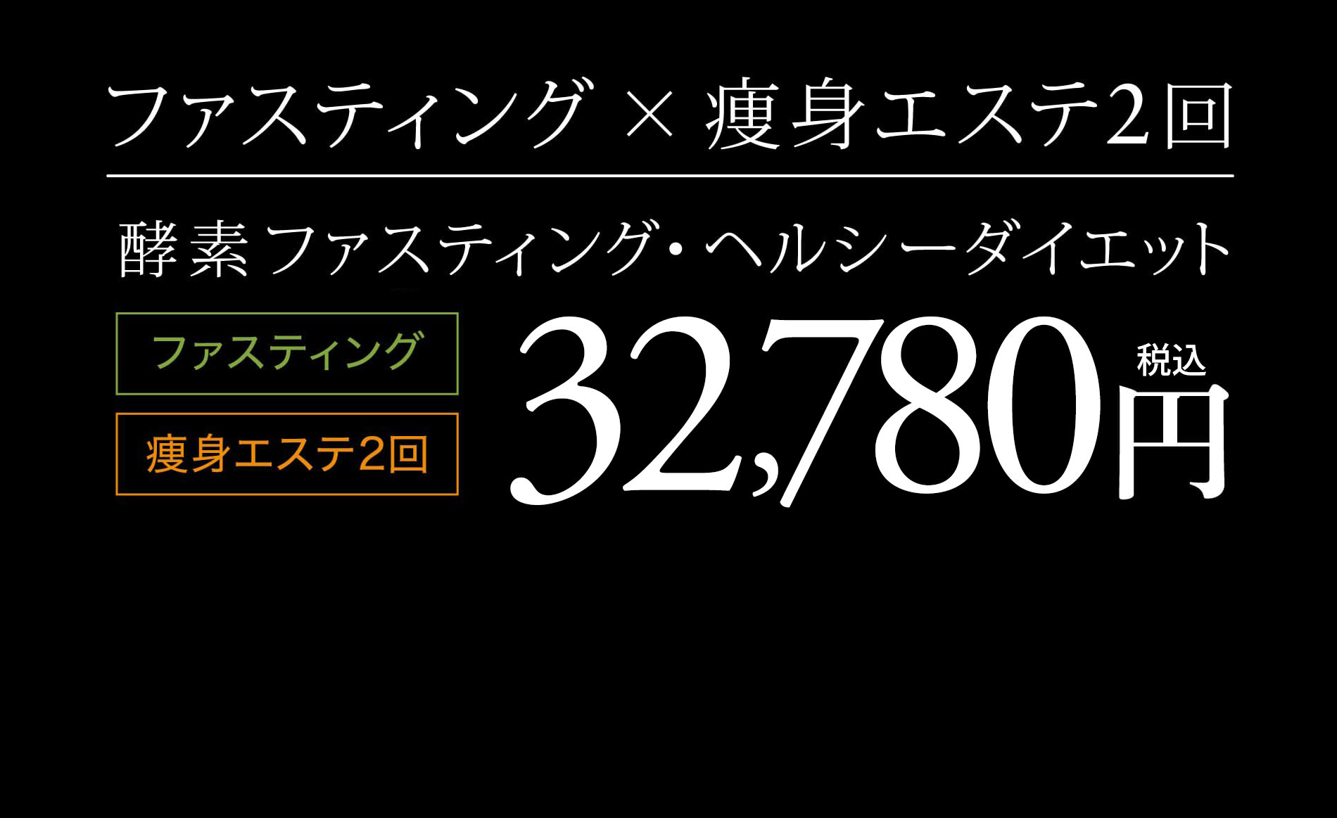 ファスティング 痩身エステ2回 酵素ファスティング・ヘルシーダイエット ファスティング 痩身エステ2回 29,800 円