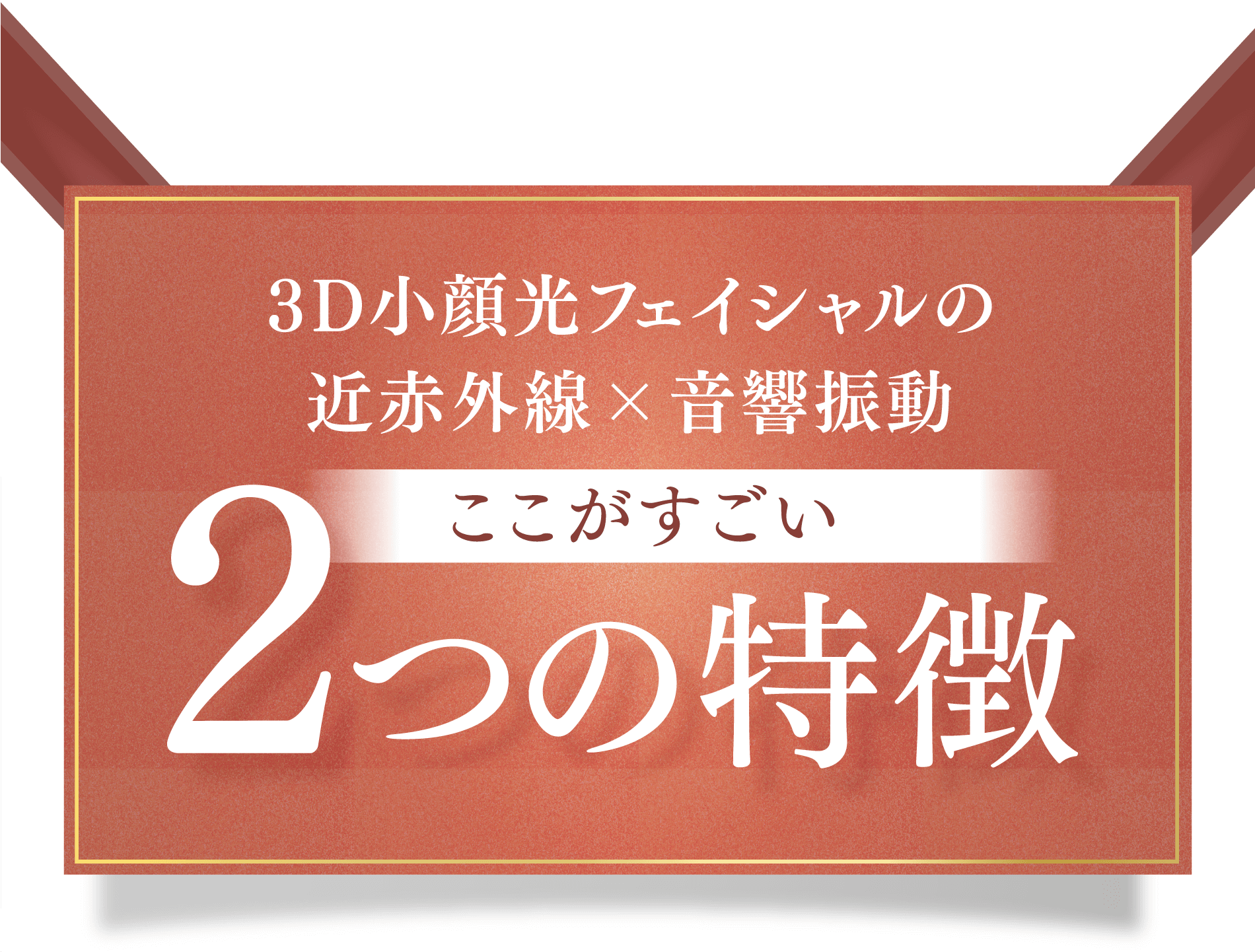 3D小顔光フェイシャルの近赤外線×音響振動ここがすごい2つの特徴