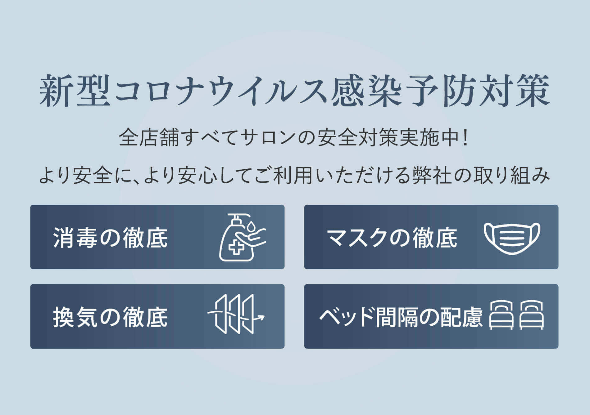 新型コロナウイルス感染予防対策